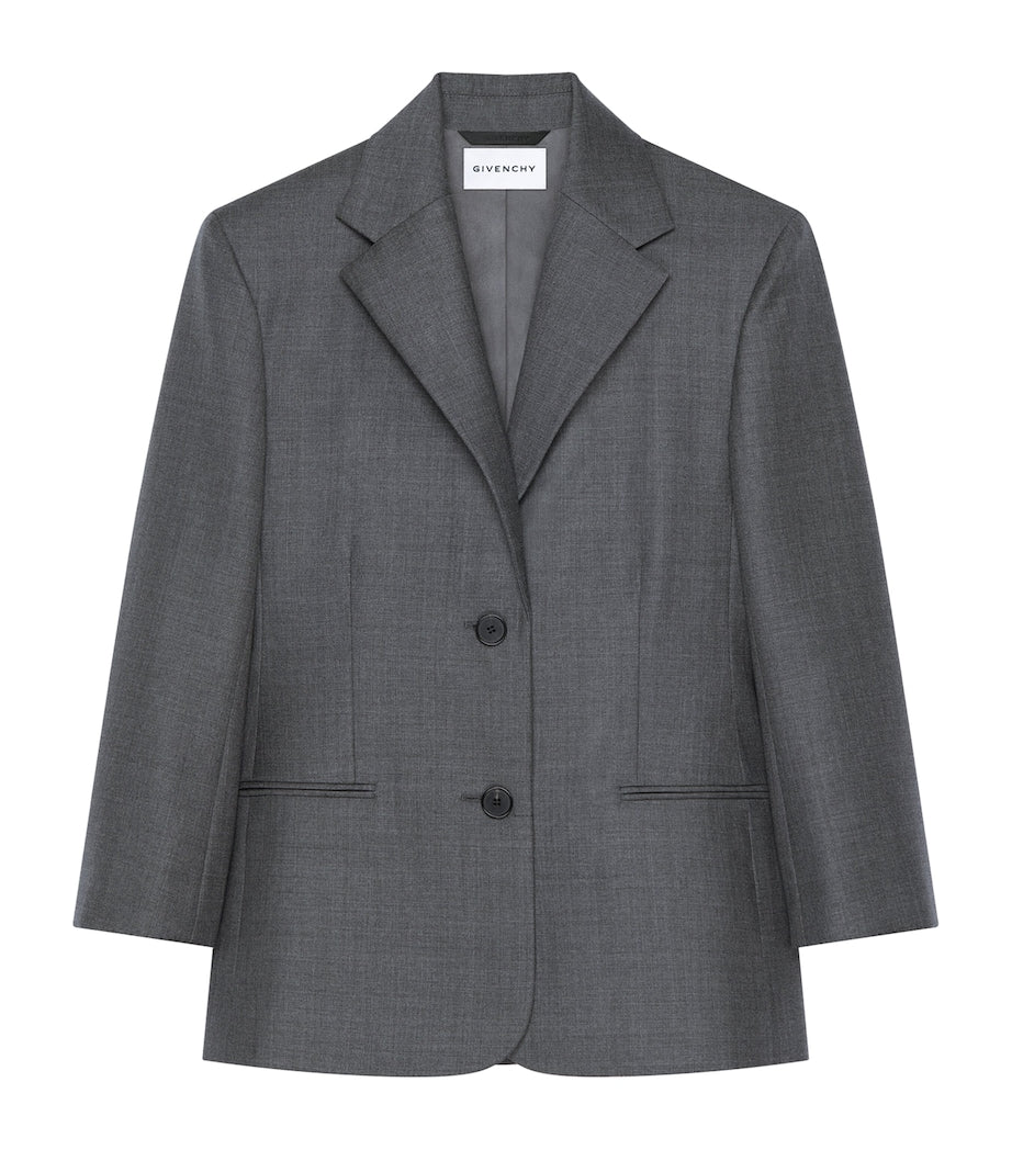 Givenchy Grey Wool Single-Breasted Jacket