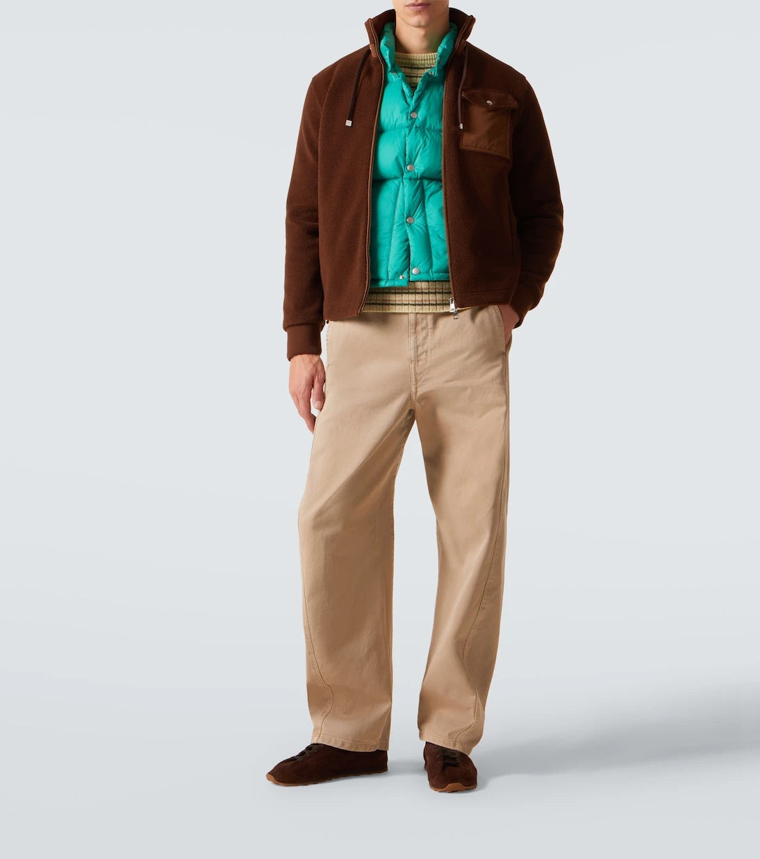 Moncler - Down-paneled teddy cardigan