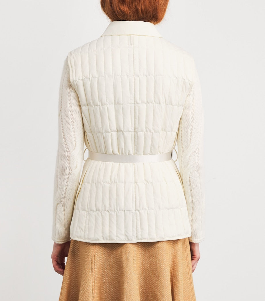 Ivory Quilted Helia Gilet