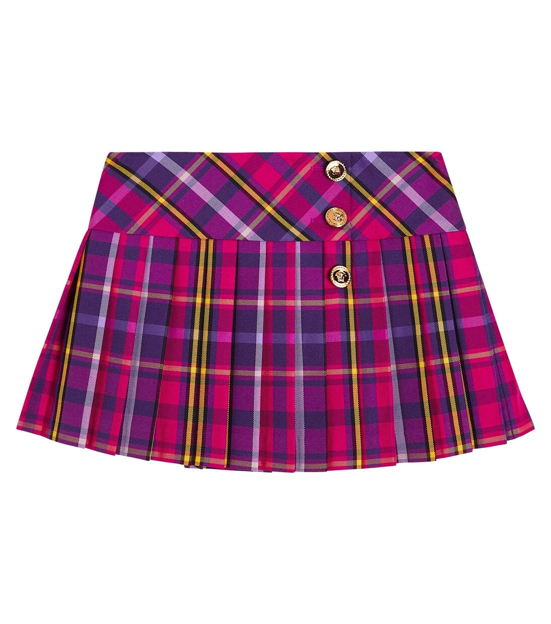 Versace Kids - Tartan pleated skirt
