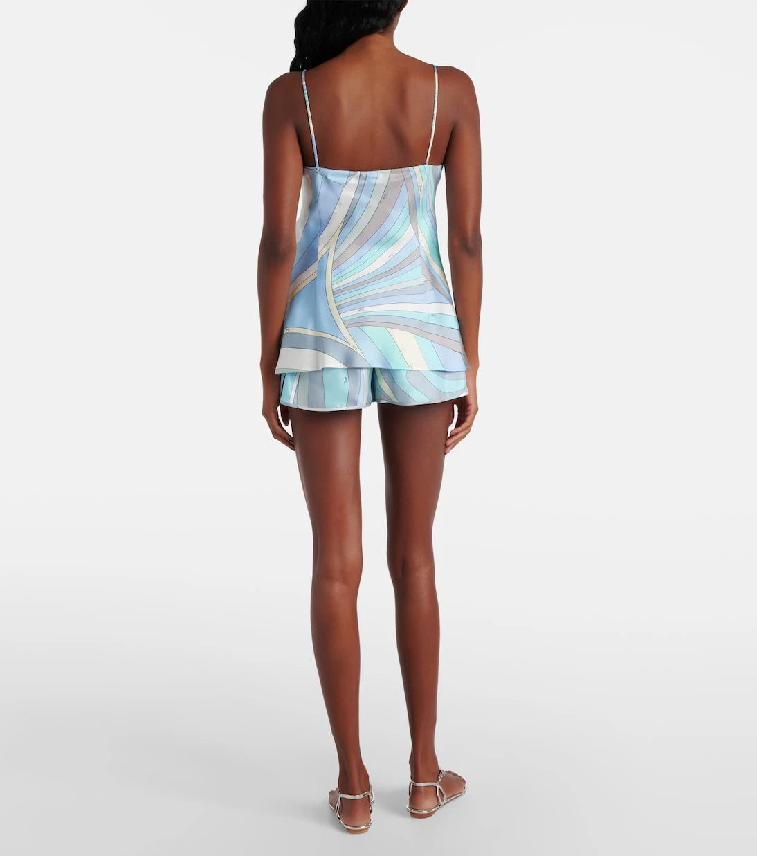 Pucci - Iride printed silk twill top