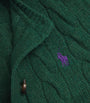 Polo Ralph Lauren Green Wool-Cashmere Cable-Knit Cardigan