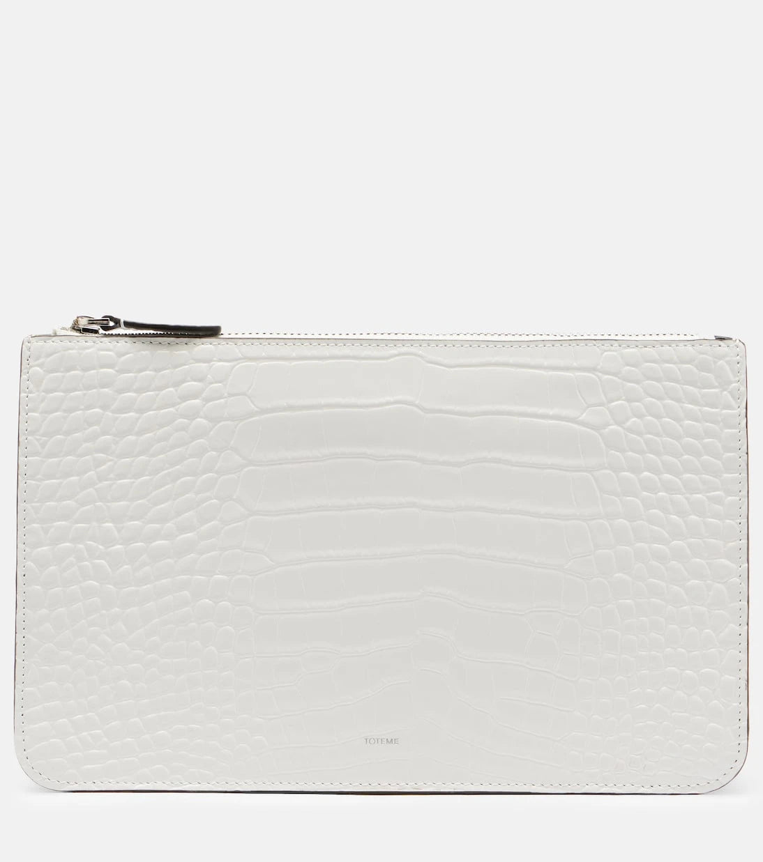 Toteme - Threefold croc-effect leather clutch