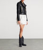 Balmain Black Leather Biker Jacket