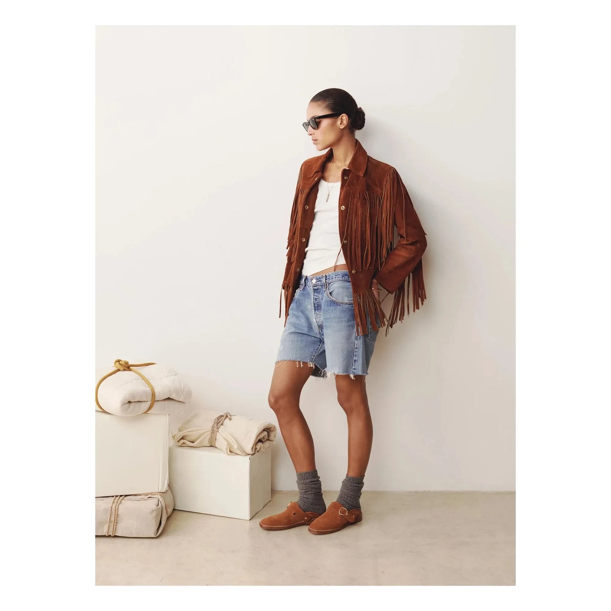 Socque Paris - Lucca Suede Loafers | Camel