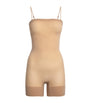 Sheer Seamless Strapless Shorts Bodysuit CLAY