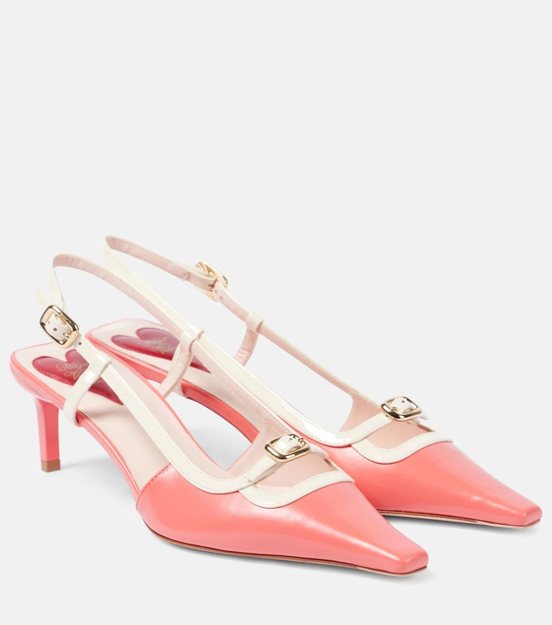 روجه فيفييه - حذاء Viv' Canard 55 slingback من الجلد بكعب