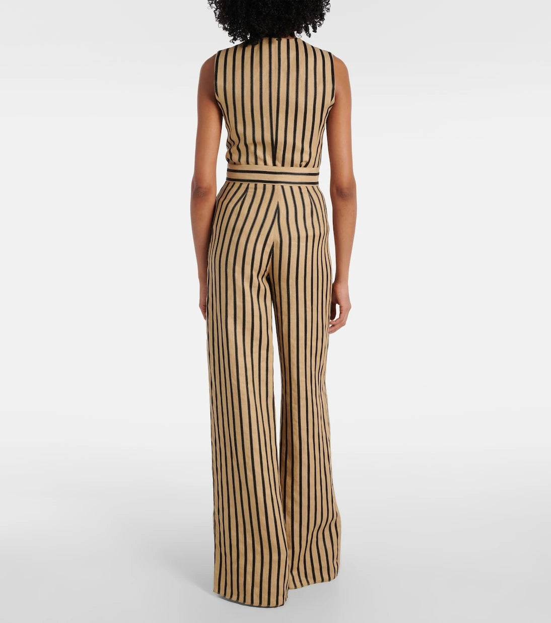 Max Mara - Cestino linen and cotton-blend palazzo pants