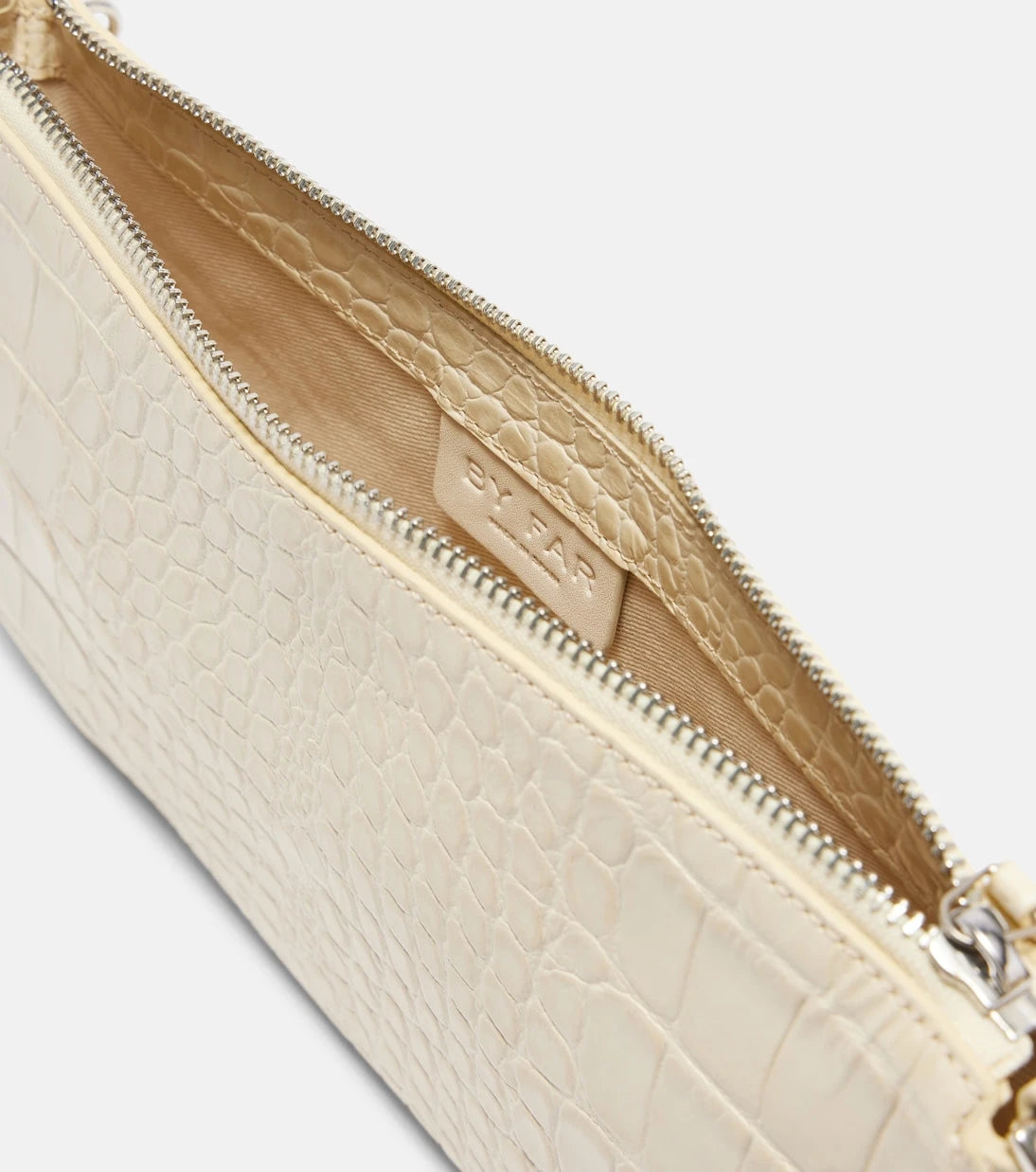 By Far - Rachel croc-effect leather shoulder bag