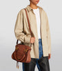 Brown Small Leather Marcie Top-Handle Bag