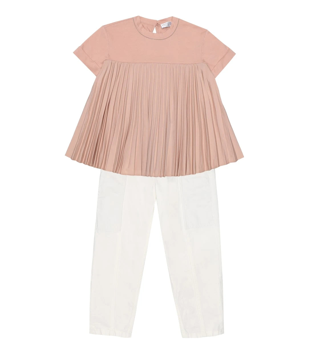 Brunello Cucinelli Kids - Pleated cotton T-shirt