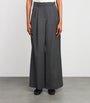 Virgin Wool Wide-Leg Tailored Trousers