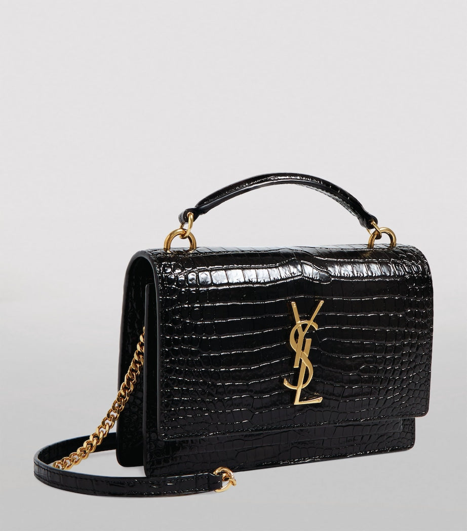 Saint Laurent Black Monogram Chain Wallet