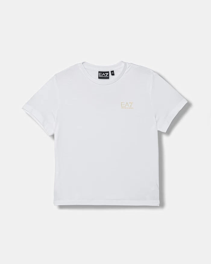 EA7 Emporio Armani çocuklar için pamuklu basic tişört