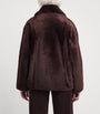 Yves Salomon Red Lacon Lambskin Jacket