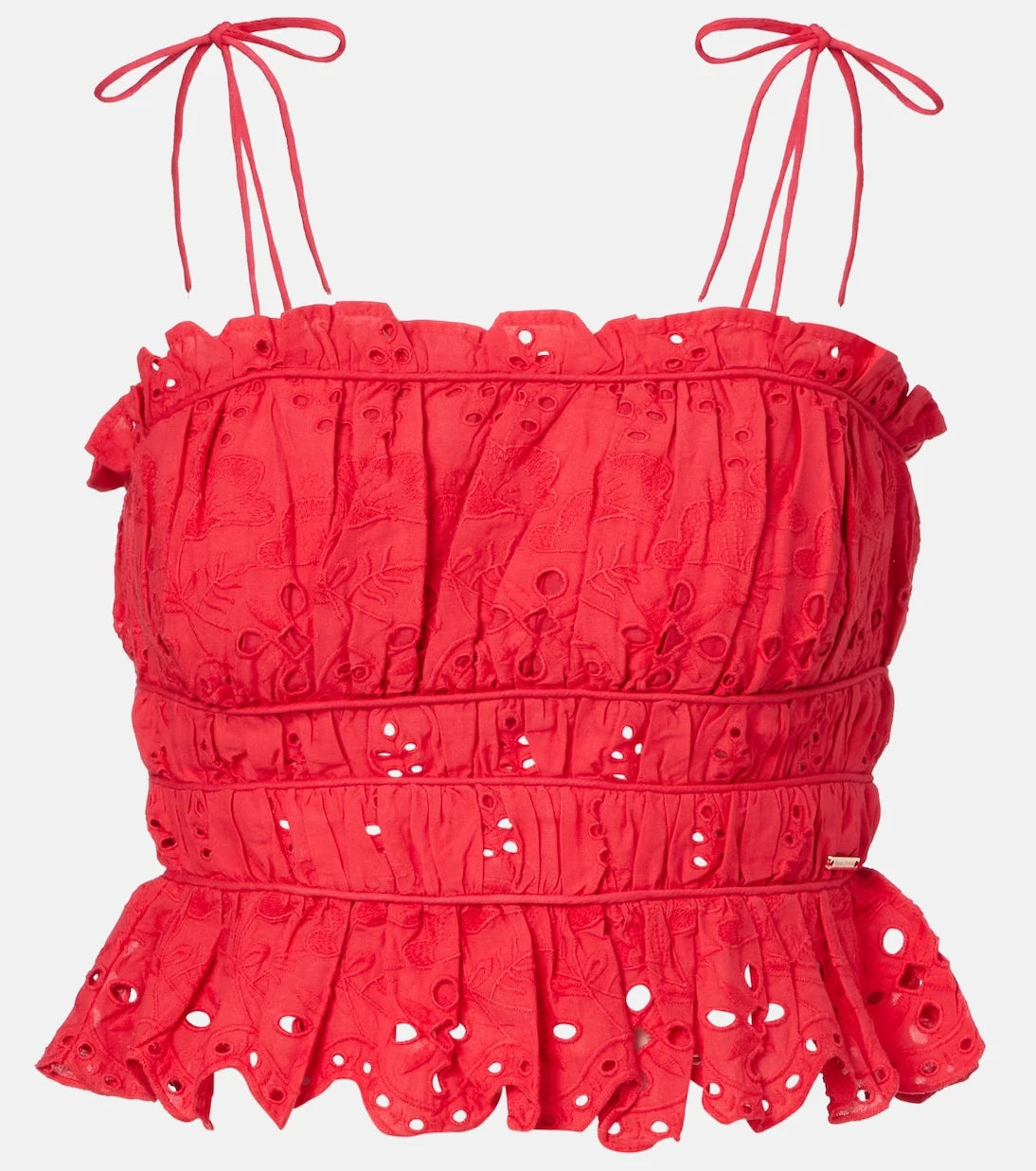 Melissa Odabash - Broderie anglaise cropped cotton top