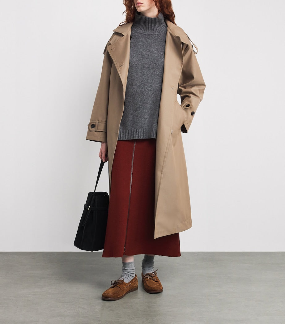 Weekend Max Mara Virgin Wool High-Neck Sweater DARK GREY