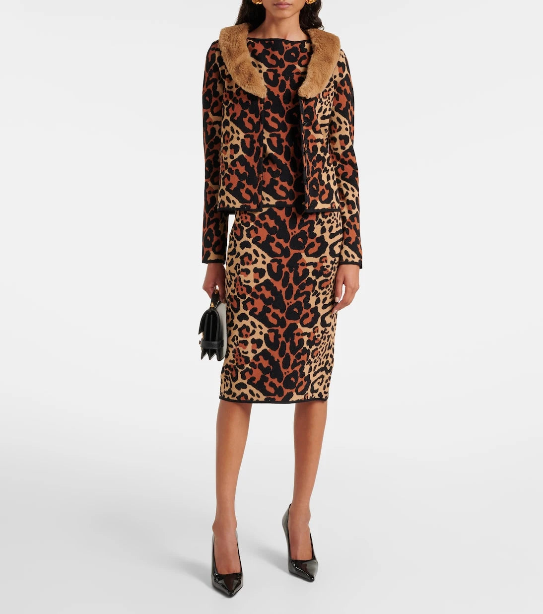 Blumarine - Leopard-print jacquard cardigan