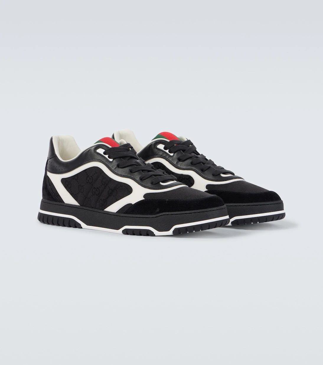 Gucci - Re-Web GG Canvas leather-trimmed sneakers