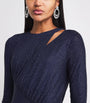 Self-Portrait Navy Embellished Cut-Out Maxi Dress