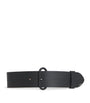 Black Leather Elasticated Belt