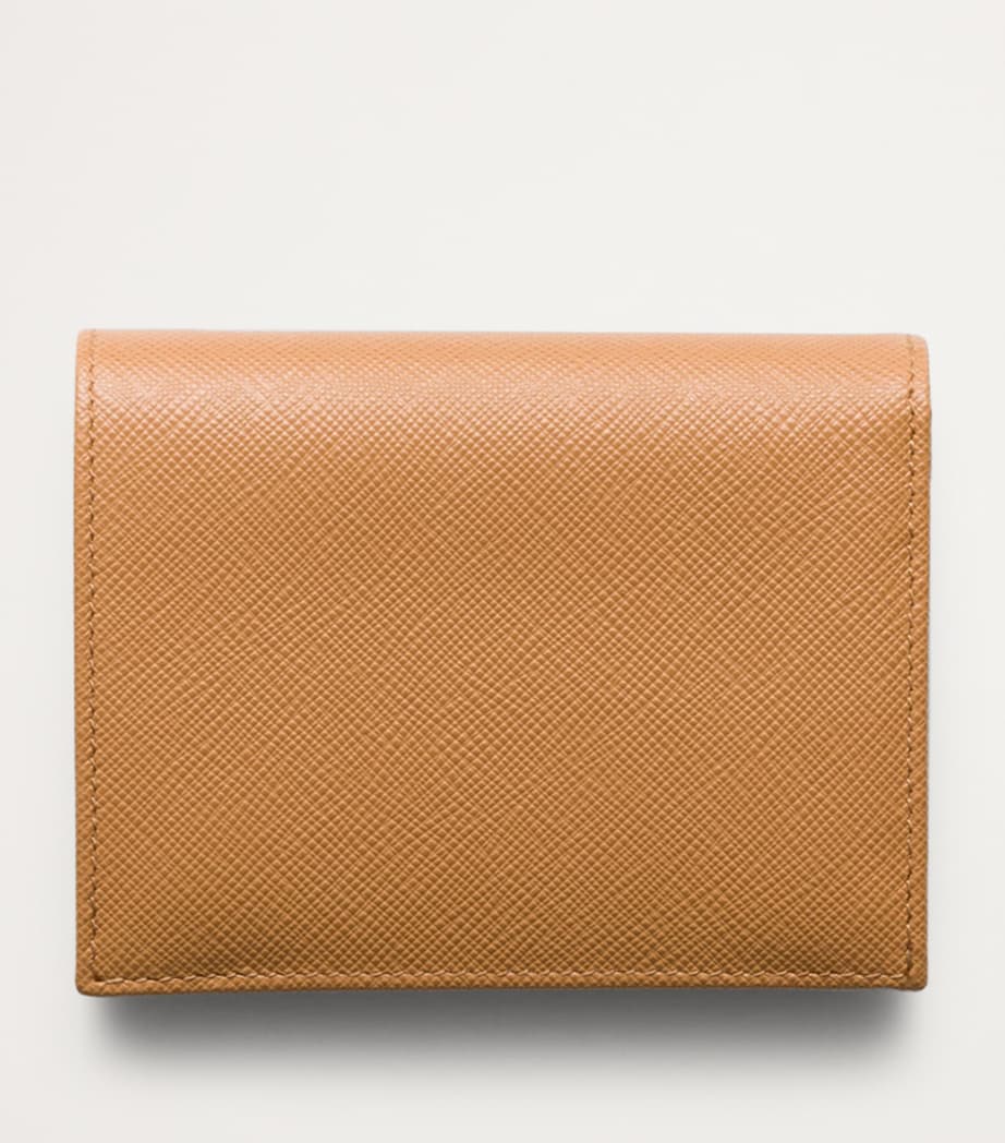 Prada Neutral Small Saffiano Leather Wallet