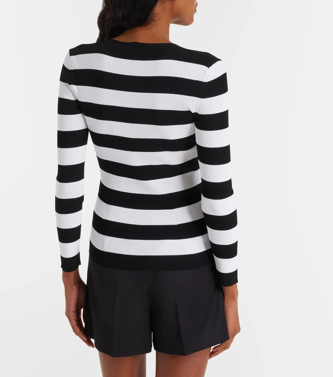 Max Mara - Vello fitilli örgü çizgili süveter