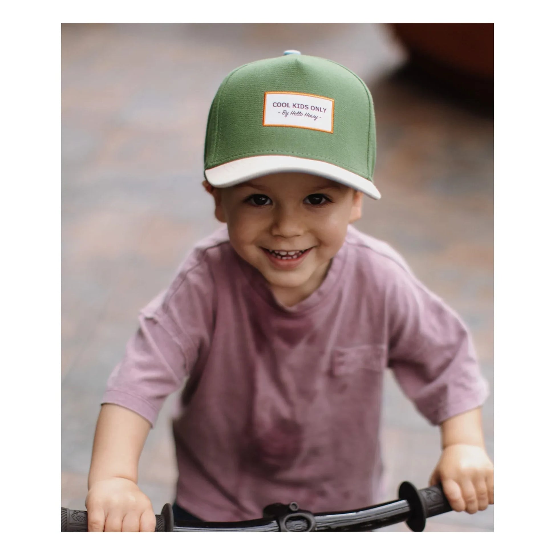 Hello Hossy - Organic Cotton Mini Curved Visor Cap | Green