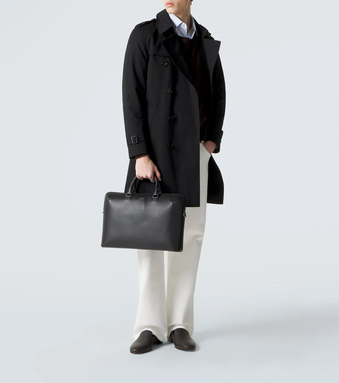 Zegna - Leather briefcase