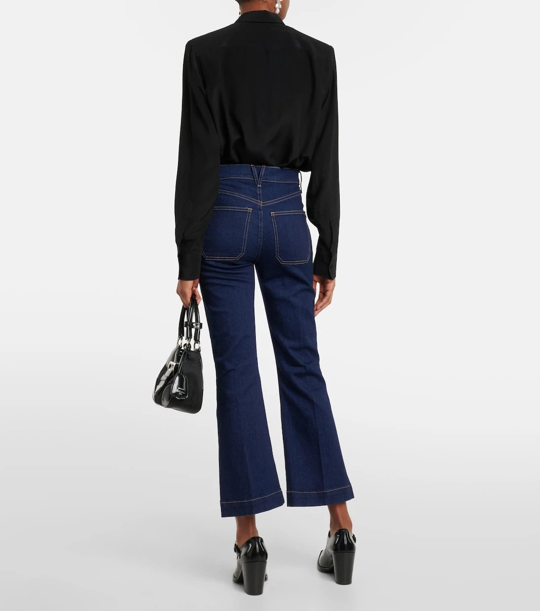 Veronica Beard - Carson cropped flared jeans