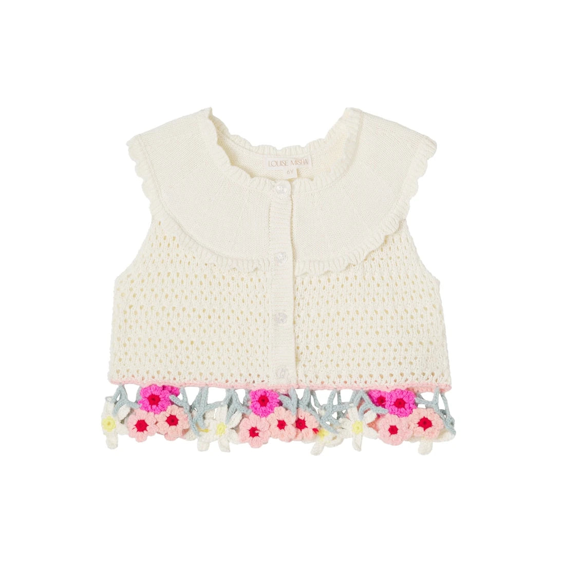 Louise Misha - Elea embroidered cotton-blend sweater vest