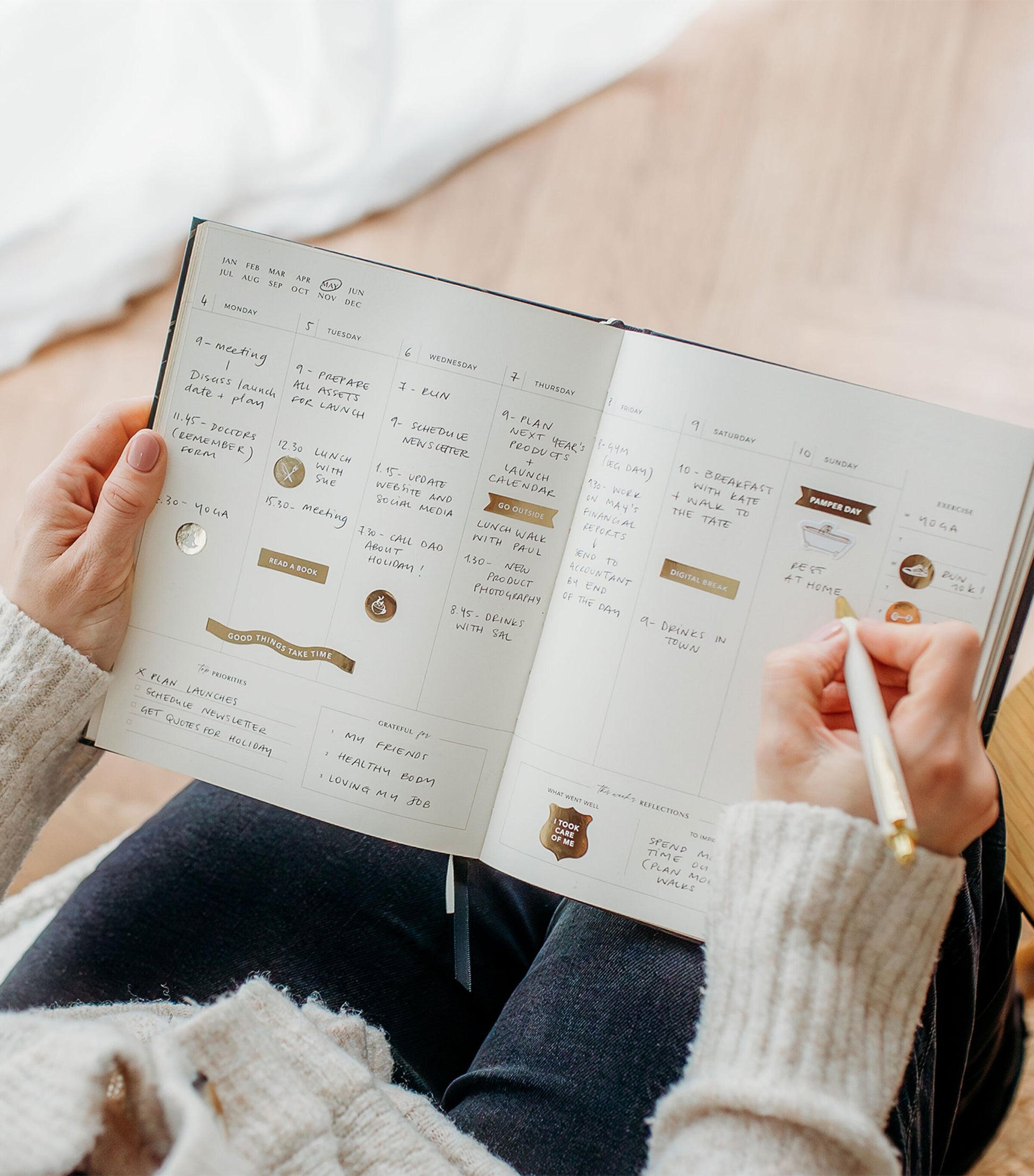 Blush and Gold Body + Soul Wellness Journal & Planner