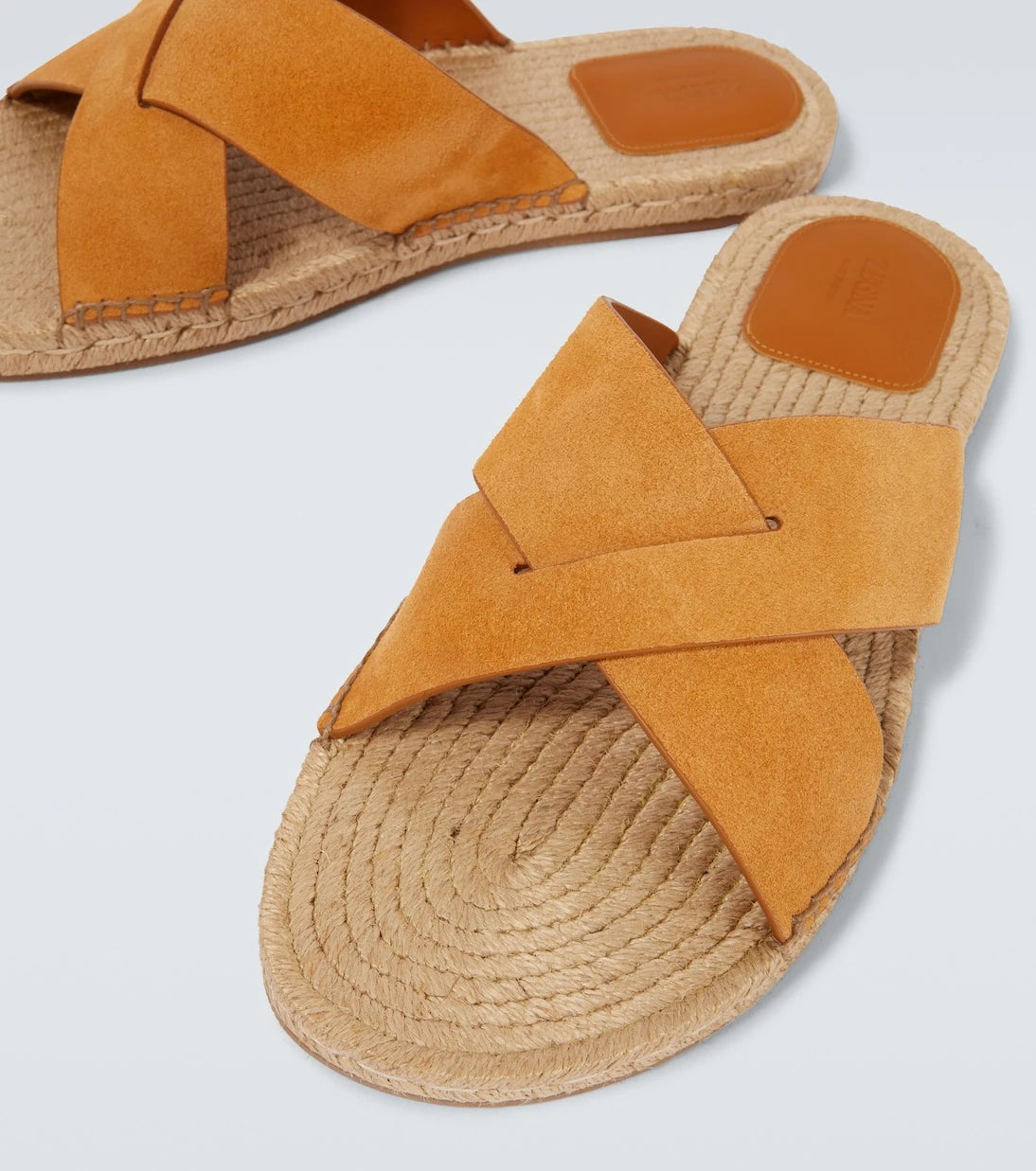 Zegna - Süet espadril sandaletler