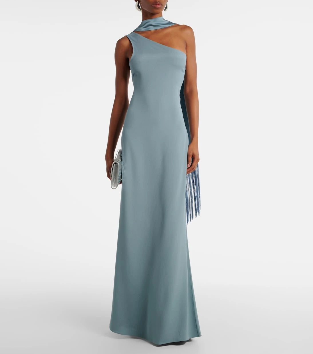 Taller Marmo - Caroline one-shoulder crêpe cady gown