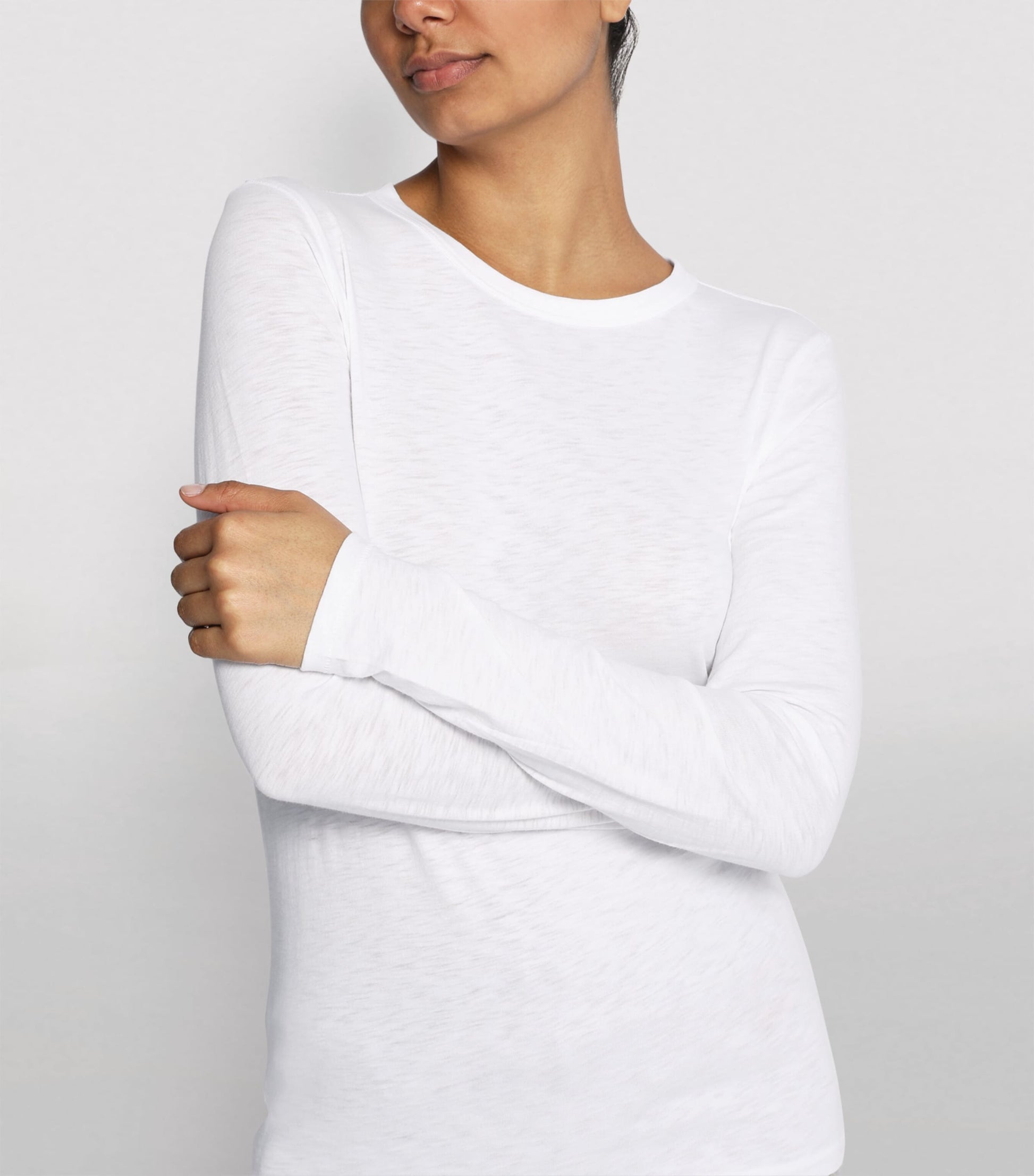 Rag & Bone White long-sleeve cotton T-shirt