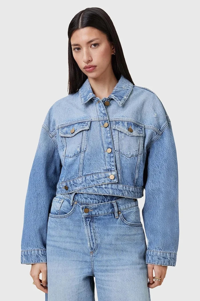Дънково яке AllSaints AKI CROSSOVER