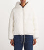 White Reversible Ribbed Lambswool Jacket