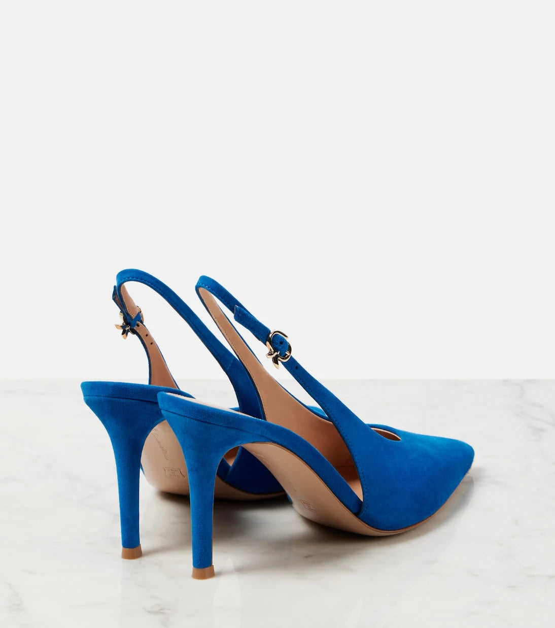 Gianvito Rossi - Robbie suede slingback pumps