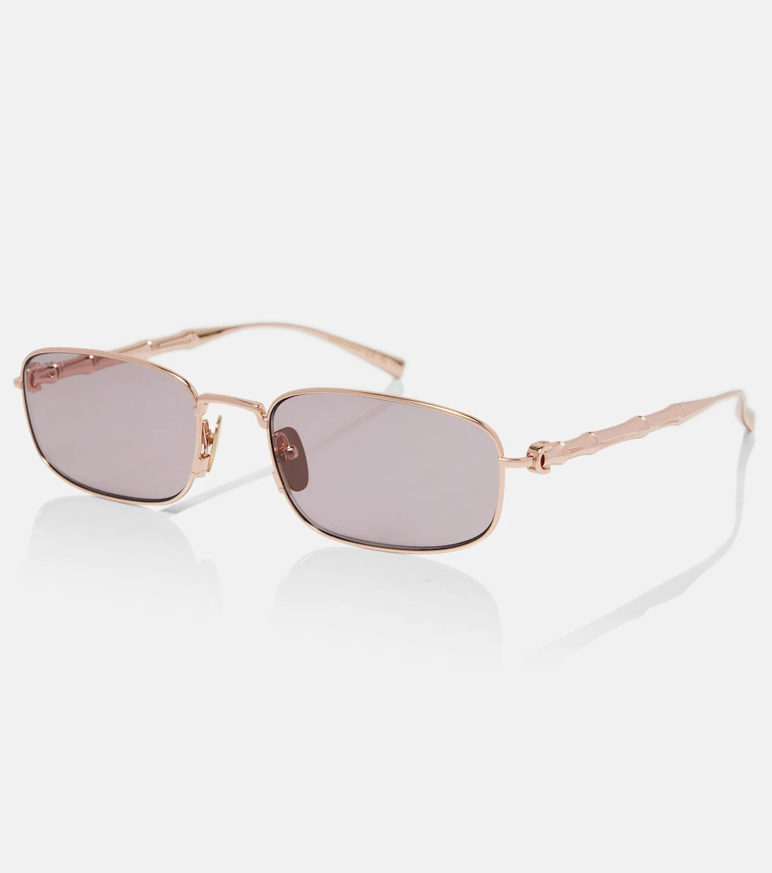 Gucci - Bamboo rectangular sunglasses