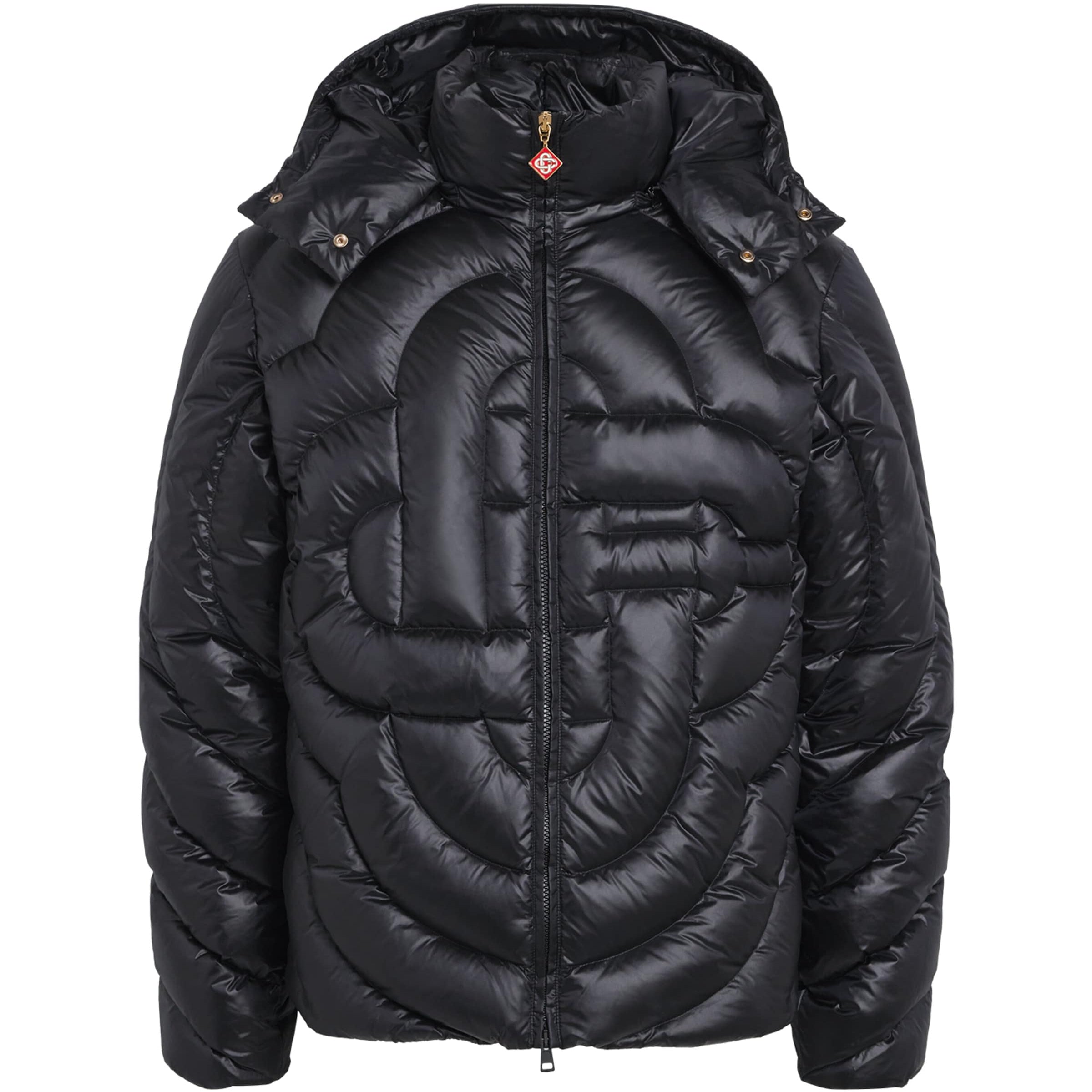 Casablanca Black Down Monogram Puffer Jacket