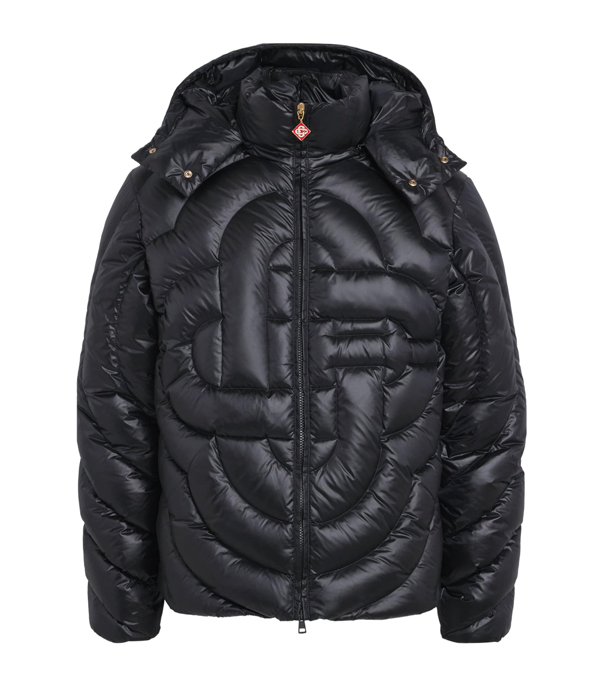 Casablanca Black Down Monogram Puffer Jacket