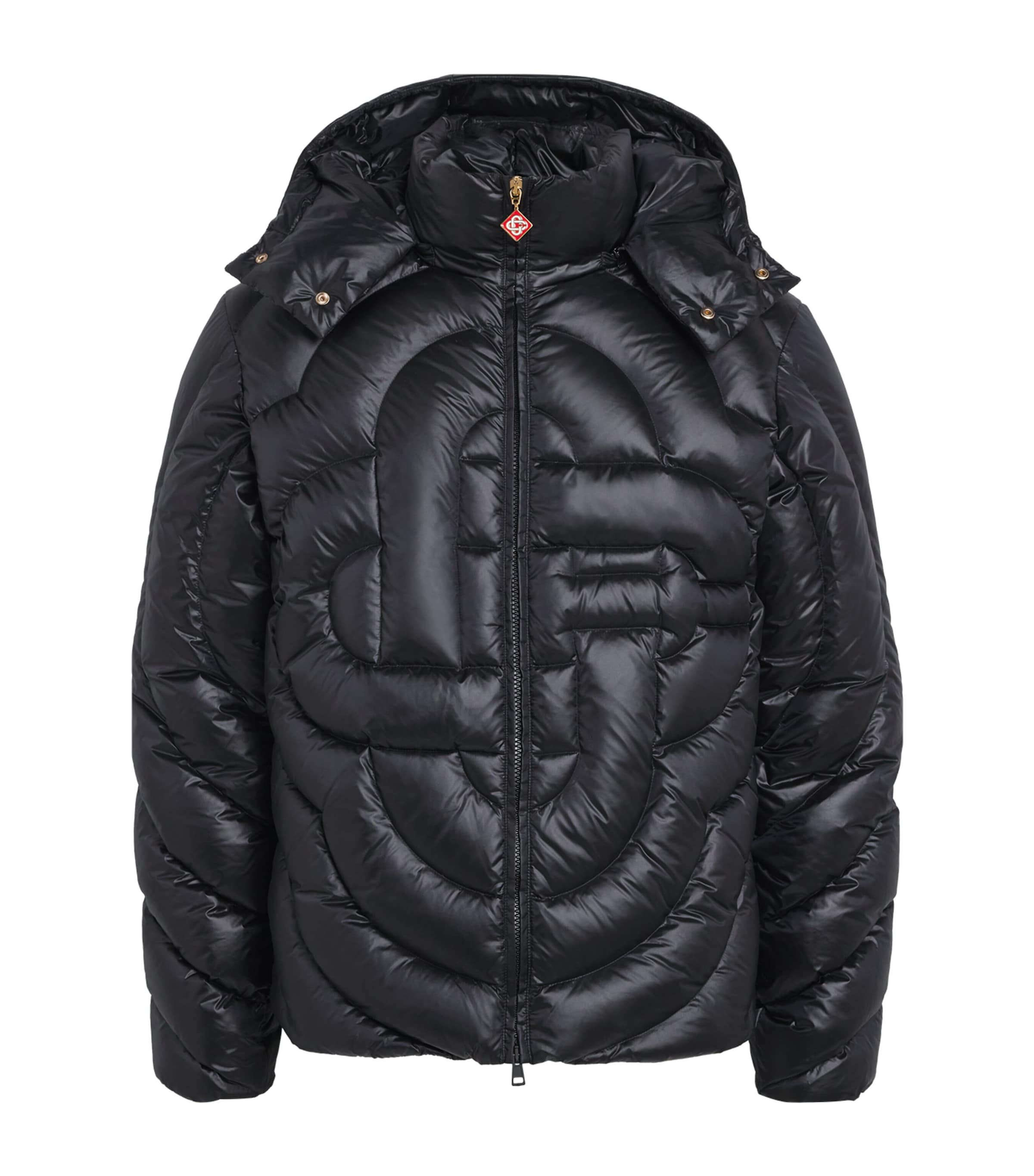 Casablanca Black Down Monogram Puffer Jacket
