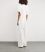 Stella McCartney White Satin Crystal Embellished Jumpsuit