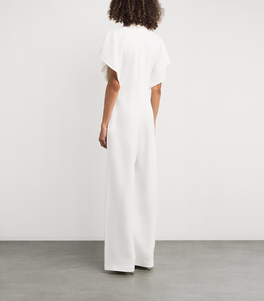 Stella McCartney White Satin Crystal Embellished Jumpsuit