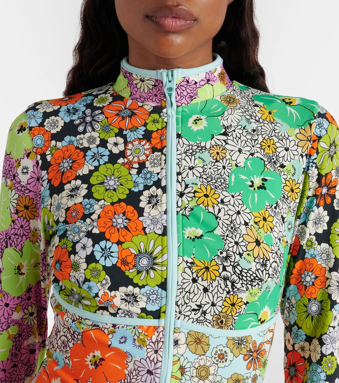 Alémais - Orange Blossom floral rashguard swimsuit