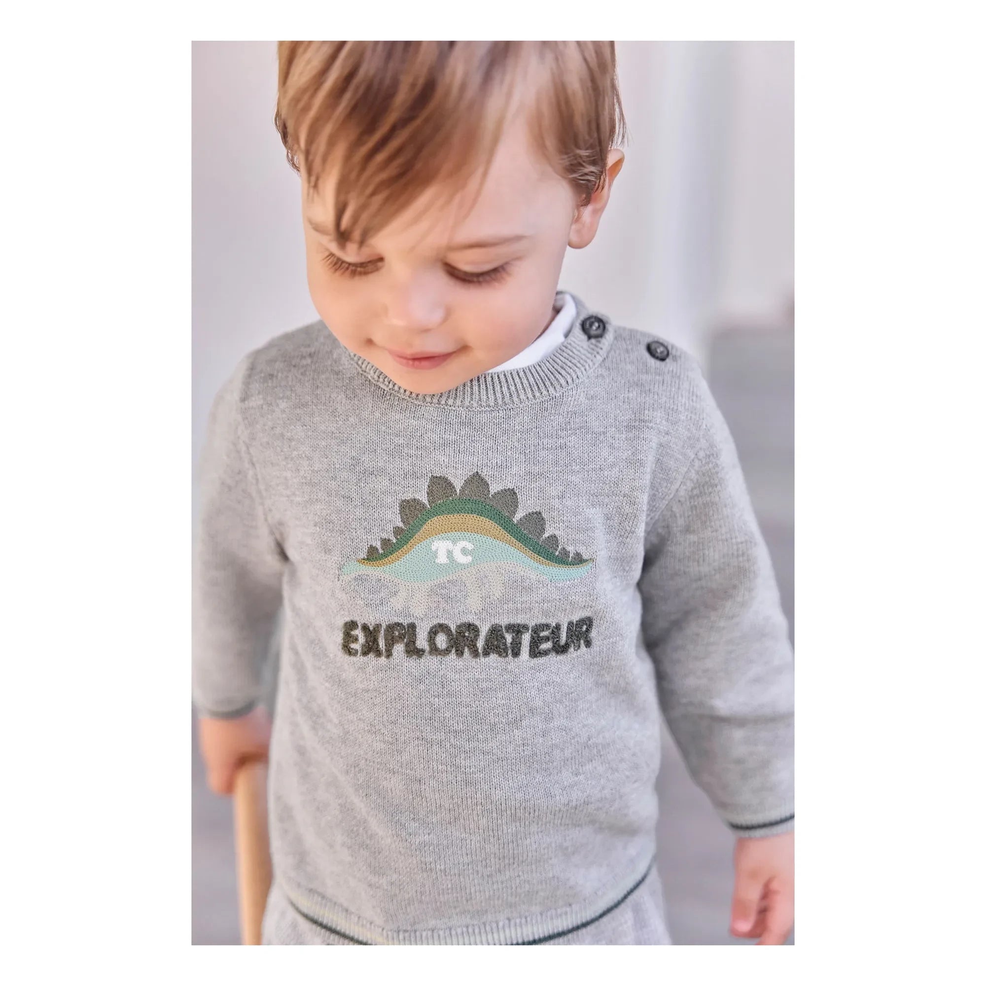 Tartine et Chocolat - Chiné Explorateur Sweater  | Grey