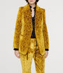 Burberry Yellow Velvet Jacquard Blazer