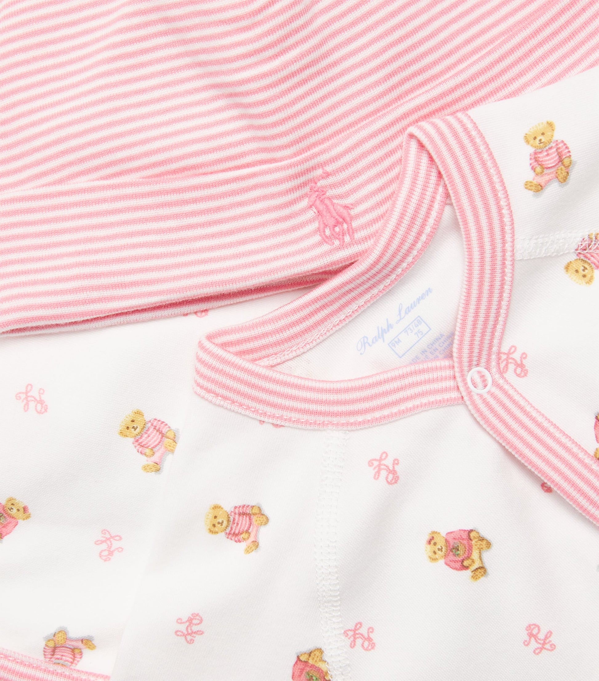 Ralph Lauren Kids Cotton All-In-One, Hat and Bib Set (3-9 Months)