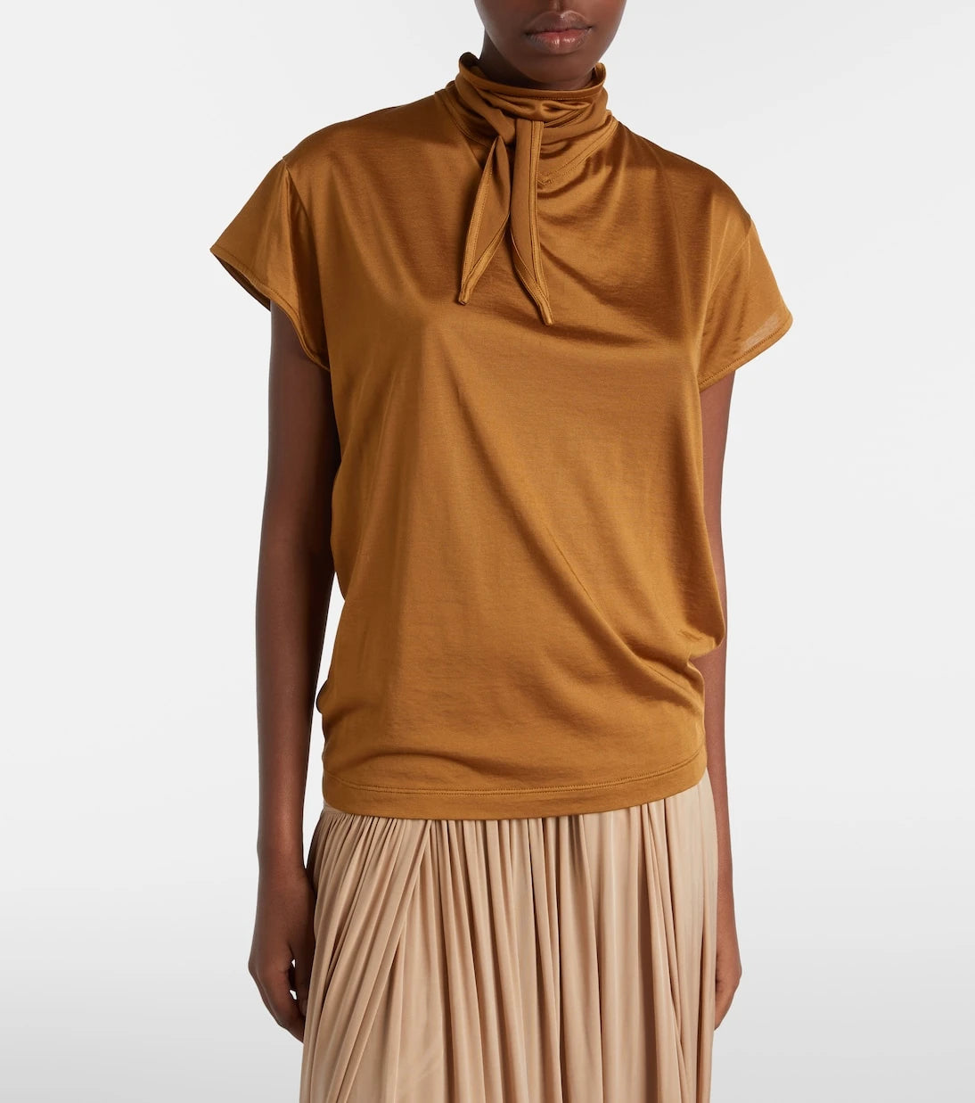 Lemaire - Scarf-detail jersey top