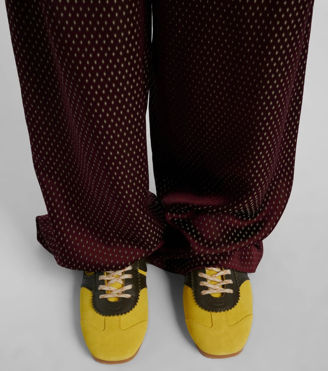 Dries Van Noten - Leather-trimmed suede sneakers